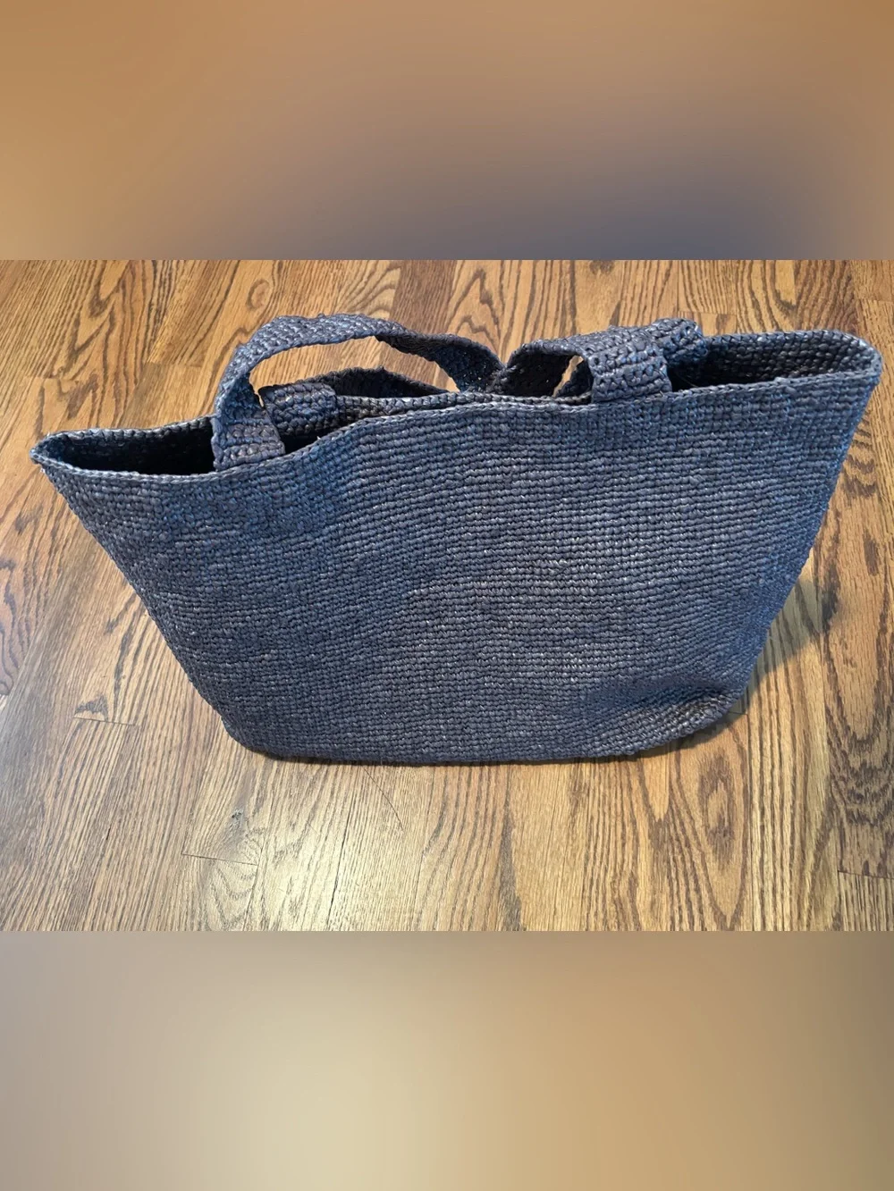 Chikumbuso Handmade Recycled Plastic Crochet Tote Bag - Lavender Boho Beach Bag